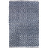 Herringbone Indigo/White Handwoven Indoor/Outdoor Rug
