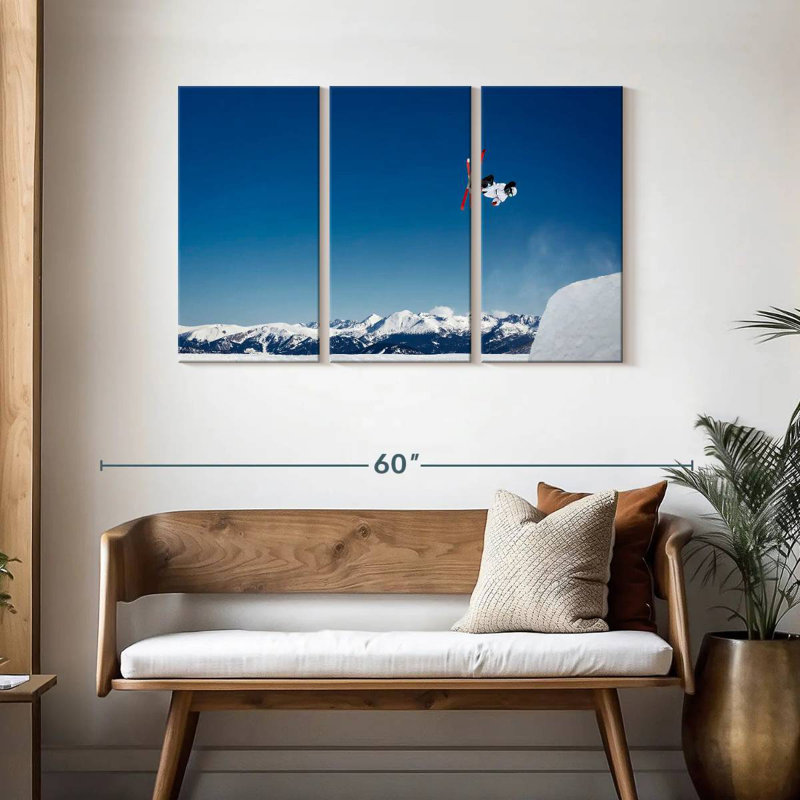 Saut à ski acrobatique, H 28 po x l 45 po