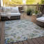 Tapis taupe en polyester tissé à la machine tissé à la machine intérieur / extérieur Charyse-109572639