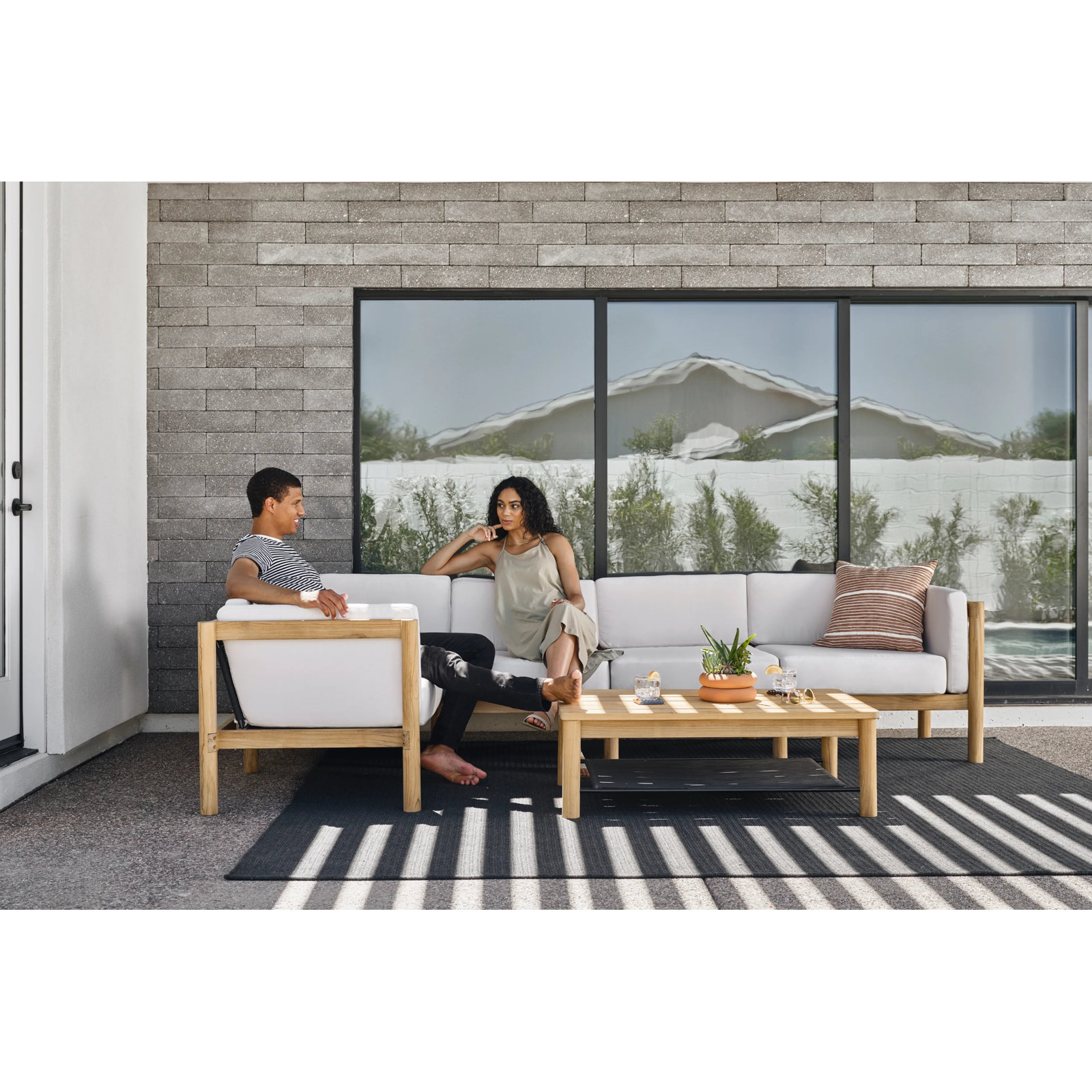 Haven 118" Sunbrella® Patio Sectional, Sunbrella Canvas, 5