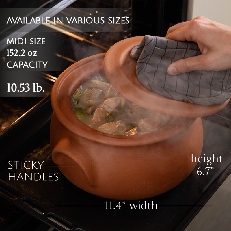 Handmade Suphan Clay Pot with Lid
