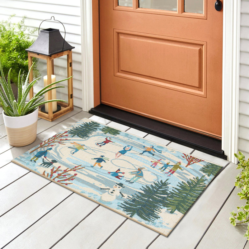 Hagel Synthetic Non-Skid Kitchen Mat, Rectangle 2'5" x 3'11"