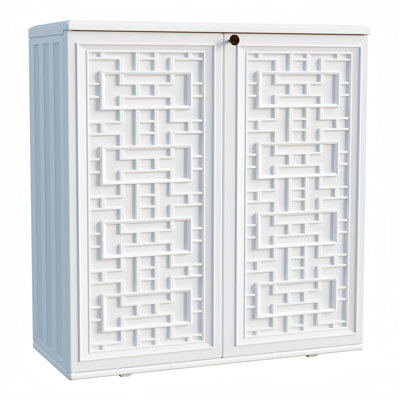 Decksplore 80 Gallons Weatherproof Outdoor Storage Cabinetwith Adjustable