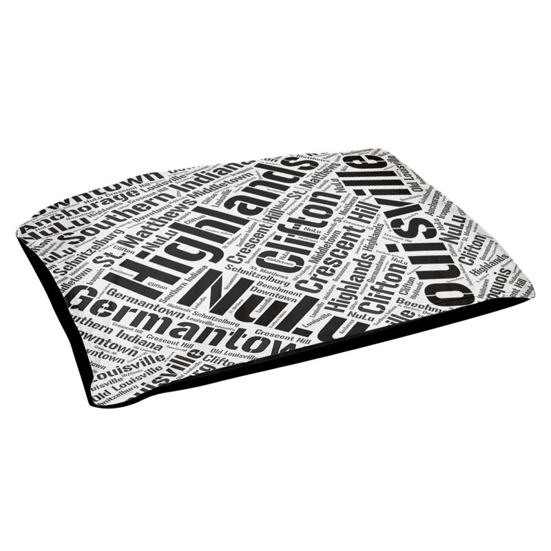 Oreiller rectangulaire designer, Moyen L 40 po x l 30 po, Noir, Louisville