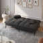 Richas Convertible Futon Sofa Bed, 68″Fabric Futon Couch with Adjustable Backrest, Loveseat Futon Sleeper Recliner for Living Room Furniture-72007663