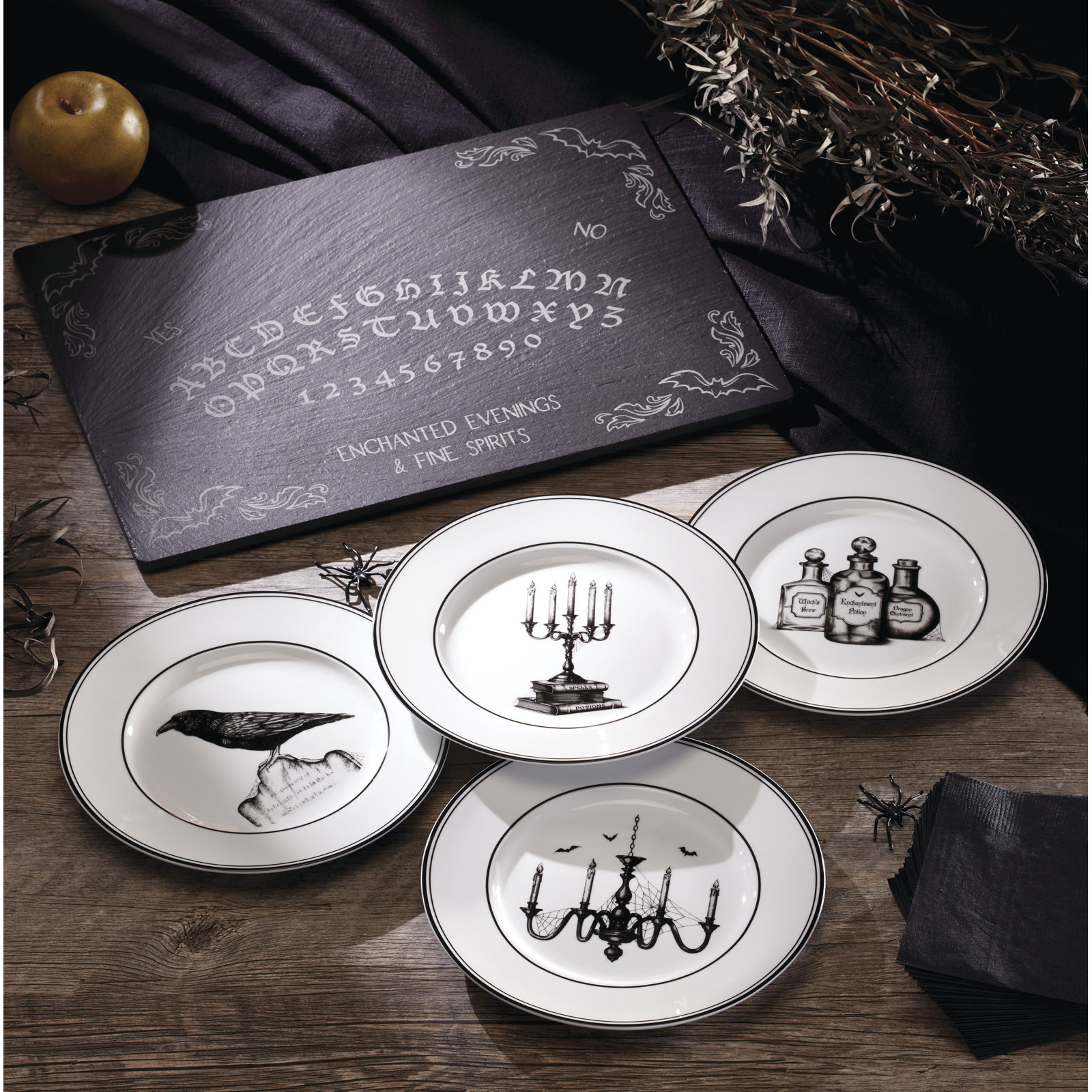 Lenox Vintage Halloween 4-Piece Dessert Plate Set