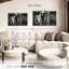 Outils monochromes pour les cheveux - Ensemble de 3 toiles tendues-1287126783