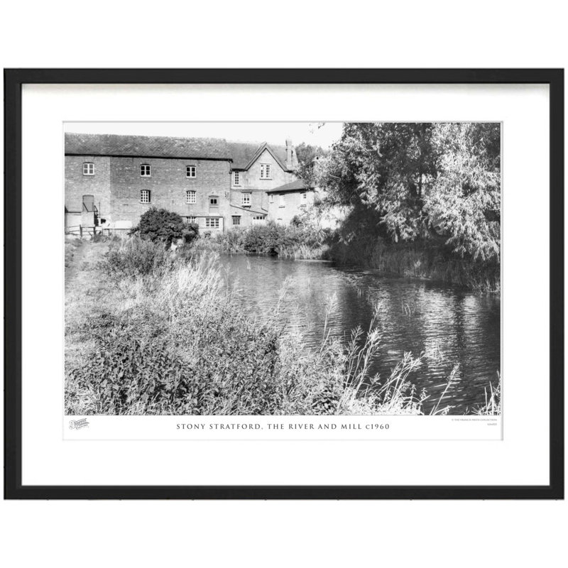 Stony Stratford, The River And Mill C1960 by Francis Frith - Single Picture Frame Print, 45cm H x 60cm W x 2.3cm D