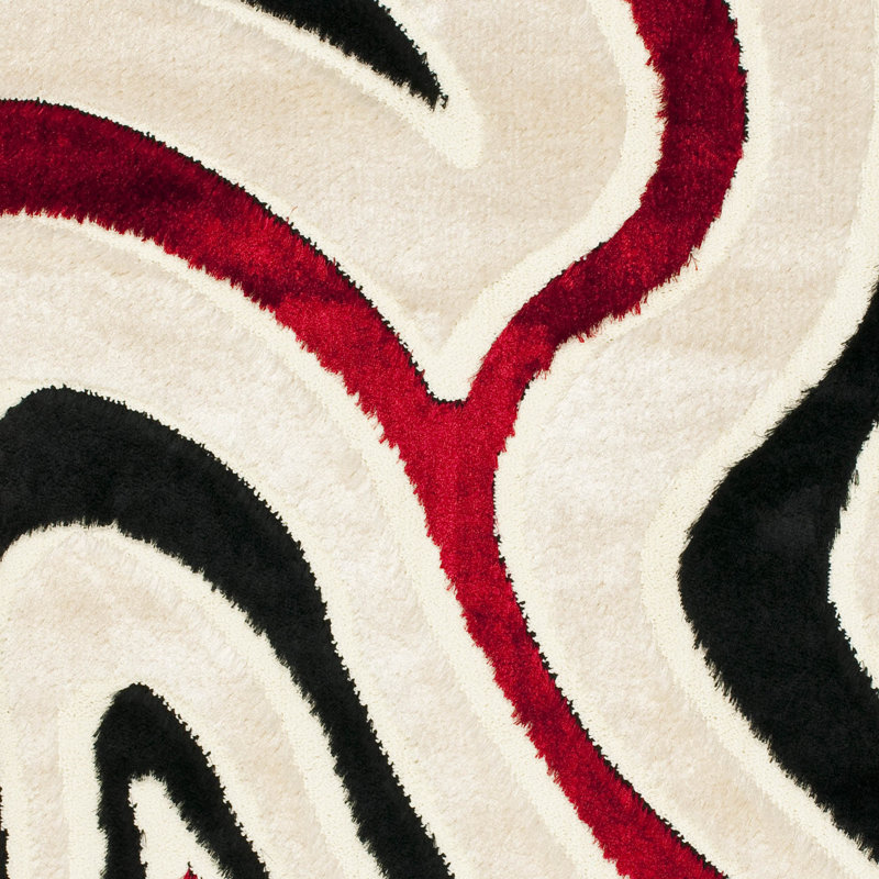 Tapis carré multicolore abstrait fait à la main Swanson, Tapis de couloir 2 pi 3 po x 9 pi