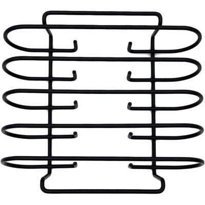 Nexgrill Bbq Rib Rack, Non-stick Smoker Accessory For Outdoor Grilling & Cooking, Holds Up To 4 Racks Of Ribs, Built-in Handles, Compatible With Grills, Smokers, And Ovens, Black - 530-0026 (2 Pack)