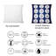Rectangle, signe du zodiaque sur bleu - coussin décoratif moderne