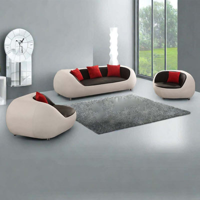 Levina 3 - Piece Faux Leather Living Room Set
