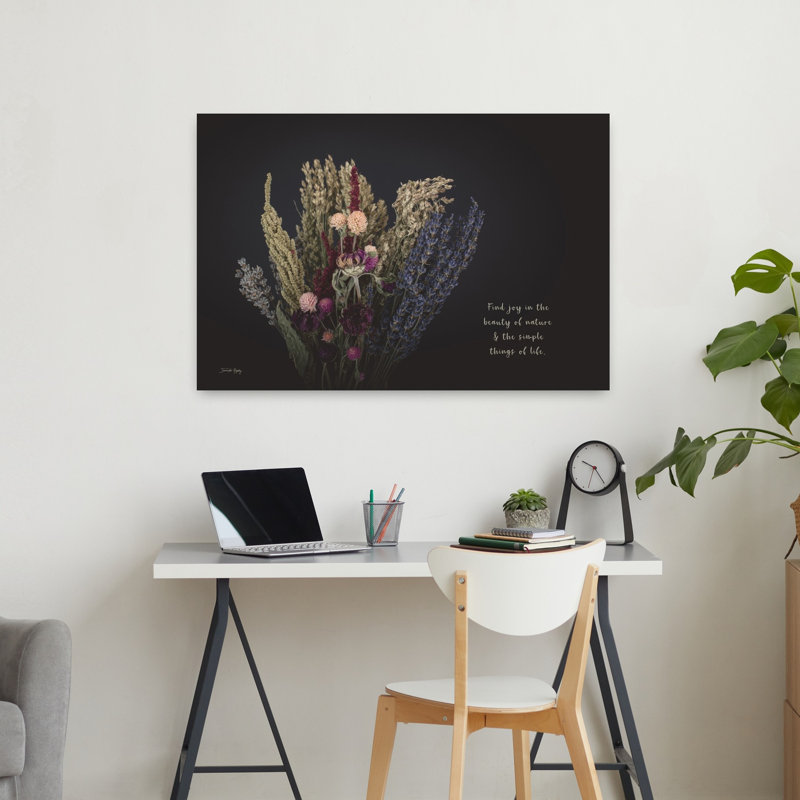 «Find Joy», art naturel contemporain, H 24 po x l 36 po
