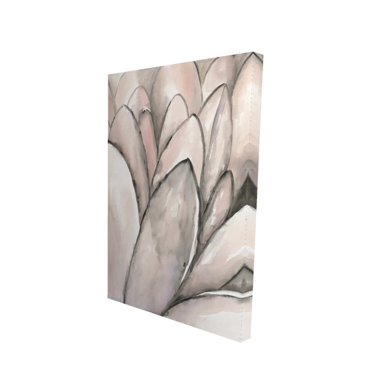 Toile fleur rose rosé - Décoration de bureau rose élégante, H 24 po x l 36 po