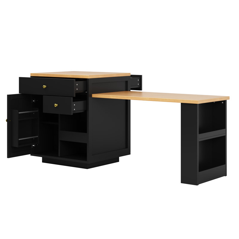 Kitchen Island, BLACK