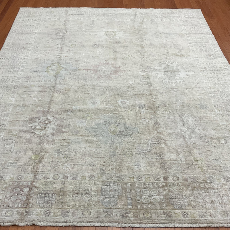 Hand Knotted Wool Geometric Rug