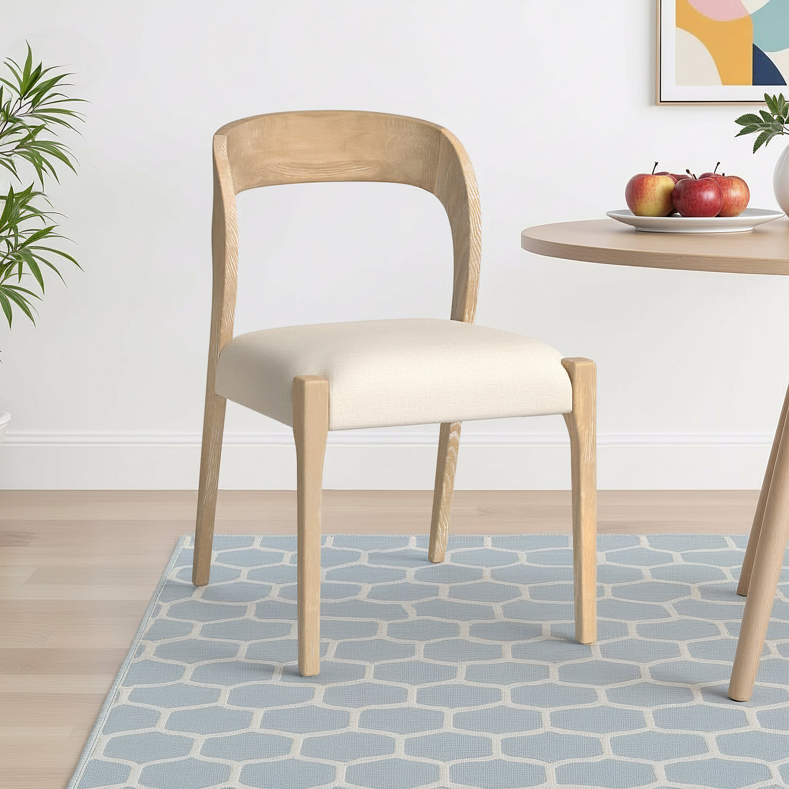 Hamish Upholstered Dining Chair, Natural