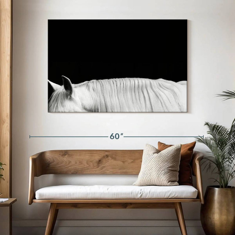 Blanc sur noir II, H 32 po x l 48 po