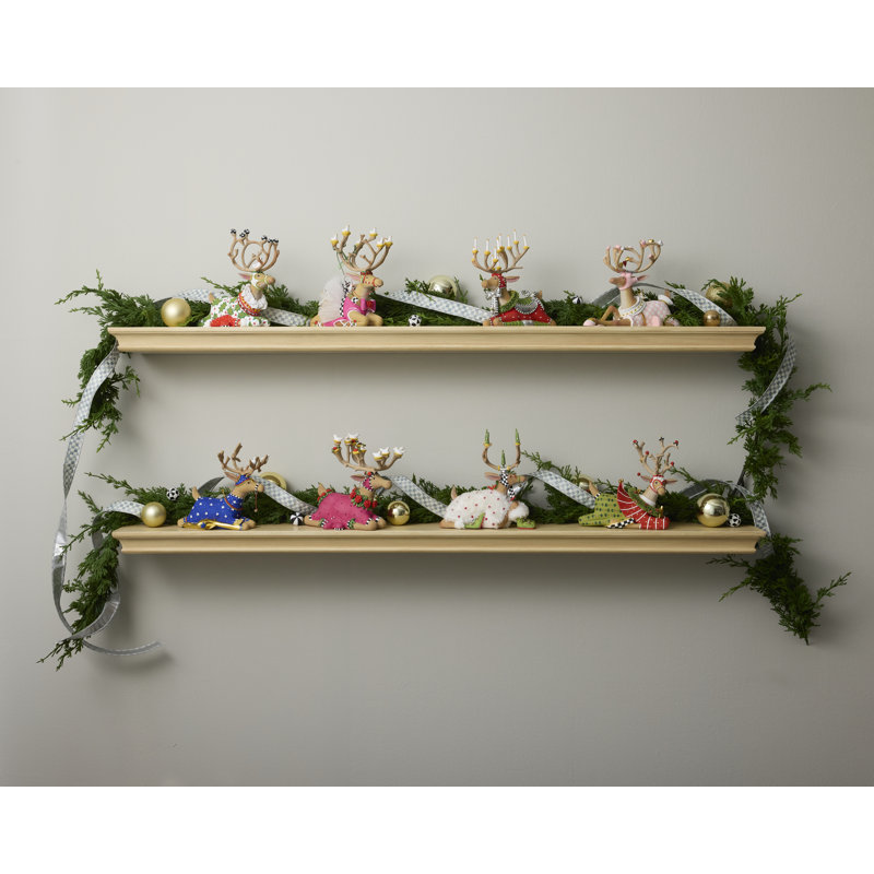 Patience Brewster Dash Away Sitting Blitzen Reindeer Figure