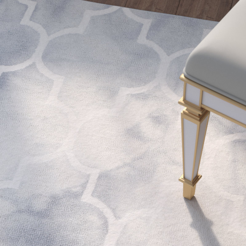 Daviston Hand Tufted Wool Geometric Rug, Rectangle 12' x 15'