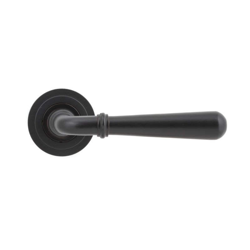 Newbury Lever on Rose Set (Art Deco), Aged Bronze