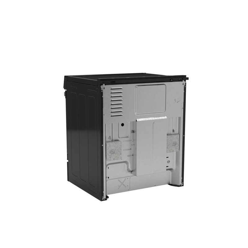 GE 30" Slide-In Electric Convection Range, Black State