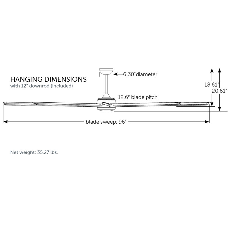 Stellar 96-Inch Silver Motor Ceiling Fan with Remote and LED Light