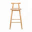 Ensemble de 2 tabourets de bar Grove en bois d'hévéa d'intérieur, finition naturelle, conception ergonomique pour le confort et la stabilité