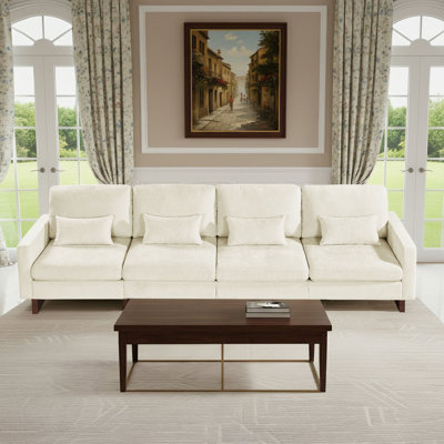 124"W Oversized Square Arm 4seater Sofa