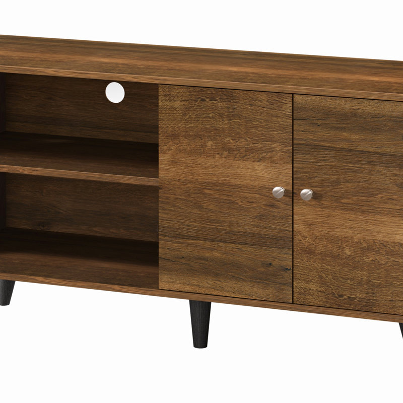 Amidon Unfinished TV Stand for TVs up to 50", Brown, 25.6" H x 47.3" W x 15.2" D
