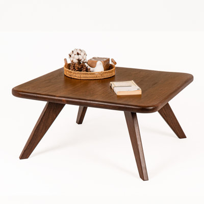 Petra Square Walnut Wood Coffee Table, Mid-Century Modern by Corrigan Studio