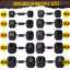 PRISP Rubber Encased Hex Dumbbells - 20 lb Cast Iron Hand Weight with Handle Grip for Home Gym, Exercise and Fitness; Single Units-128784368