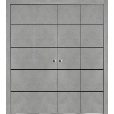 Porte pliante en bois massif massif