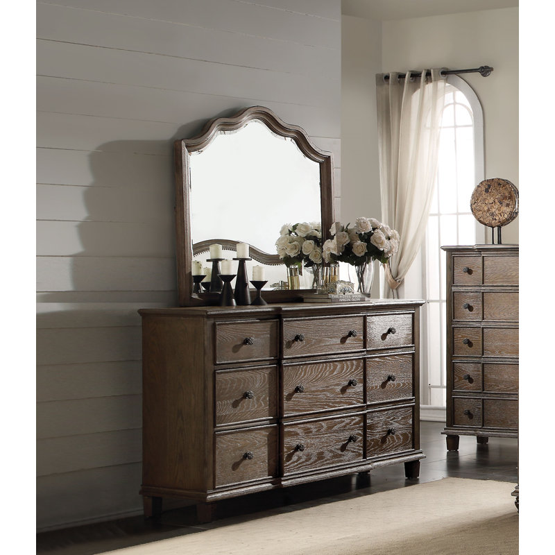 Commode 9 tiroirs avec miroir Putney