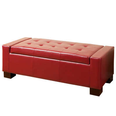 Banc de rangement à couvercle rabattable rembourré