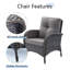 Chaise de patio avec coussins Gaetanino-784095442