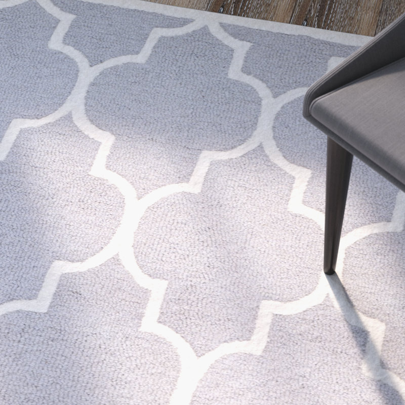 Cambridge Hand Tufted Wool Geometric Rug, Rectangle 8' x 10'