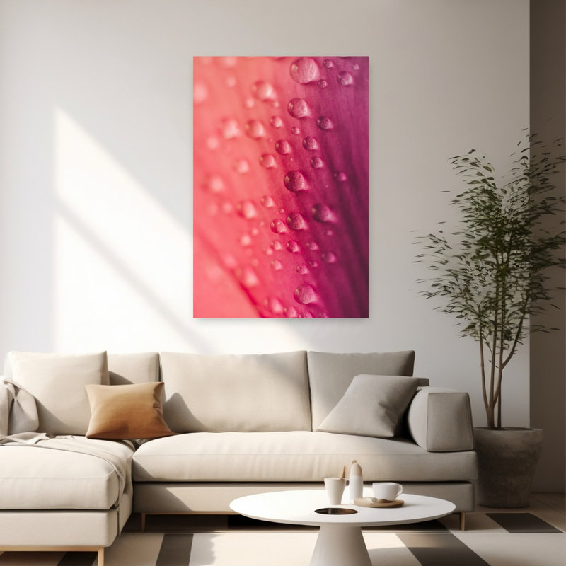 Vibrant Petal Drops Abstract Colorful Vibrant Flower Nature Wall Art Print 1 Piece Wrapped Canvas Wall Art