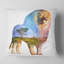 Lion double exposition - coussin imprimé animal-29965784-29965780