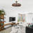 35" Rattan Caged Ceiling Fan with Dimmable LED Lights and Remote Control