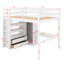 Lit mezzanine double avec bureau, tablettes et tiroirs-192788065