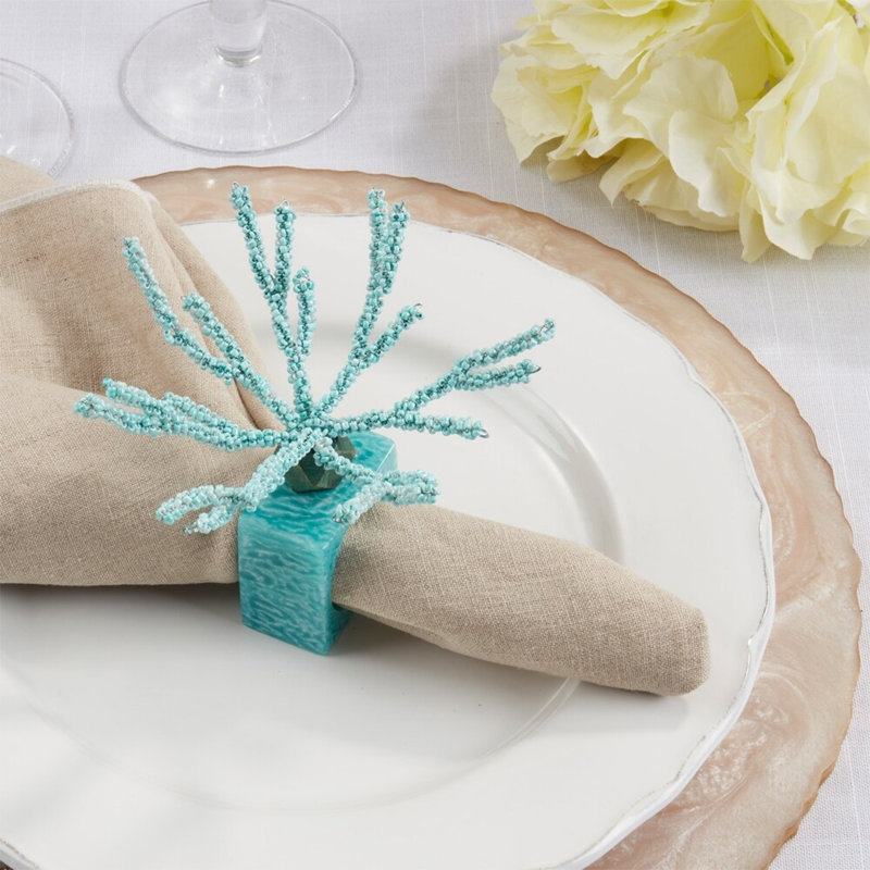Porte-serviettes en résine, Turquoise
