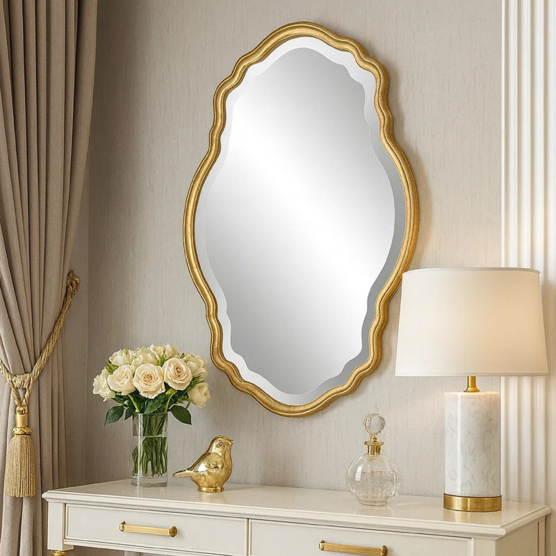 Miroir biseauté Oaklynn, Or