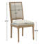 Chaises de salle à manger French Country - Chaises d'appoint rembourrées rectangulaires avec pieds en bois massif-48630781-46718484-46718490
