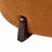 Modish Round Ottoman: Boucle Top With Splayed Rubber Wood Legs-583670945