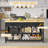 60" Black Solid Wood Kitchen Island with Power Outlet & USB Ports, Wood Prep Table with 3 Drawers and Open Storage Shelves, for Kitchens and Dining Rooms-1735154773