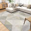 Tapis beige à motif géométrique moderne lavable à la machine Jahree Miles-467331315-436004263