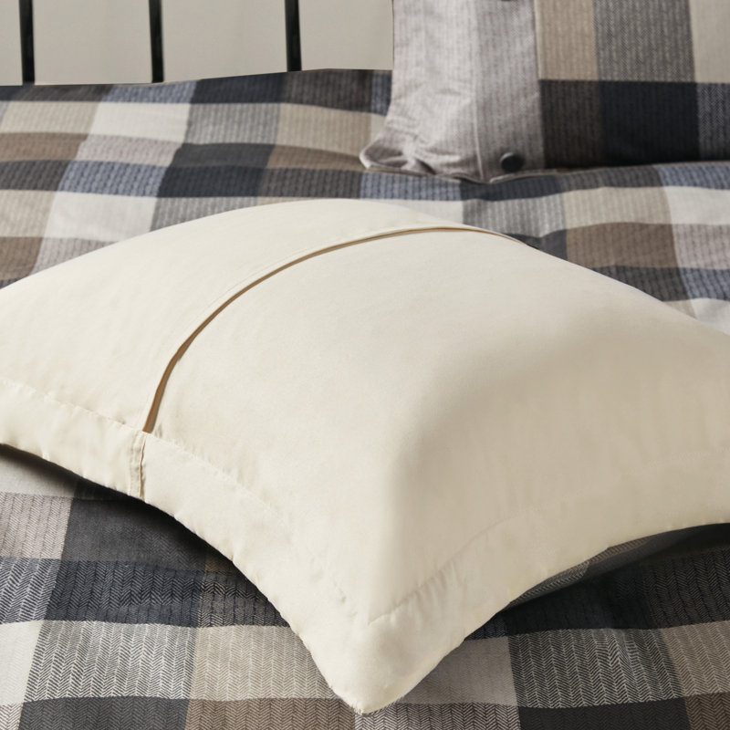 Housse de couette chaude et confortable avec chevrons très grands et très décoratifs avec détails décoratifs Buffalo, Gris