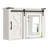 White Cabinet with LED Lights Mirror