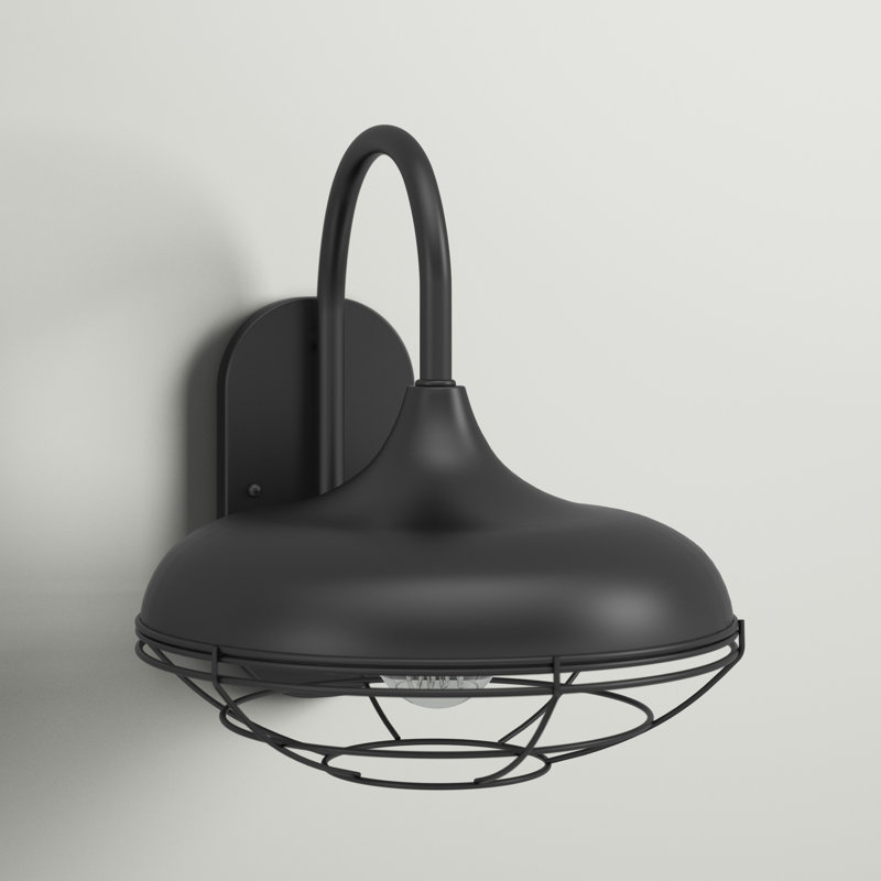 Fitzhugh Steel Wall Light, Satin Black